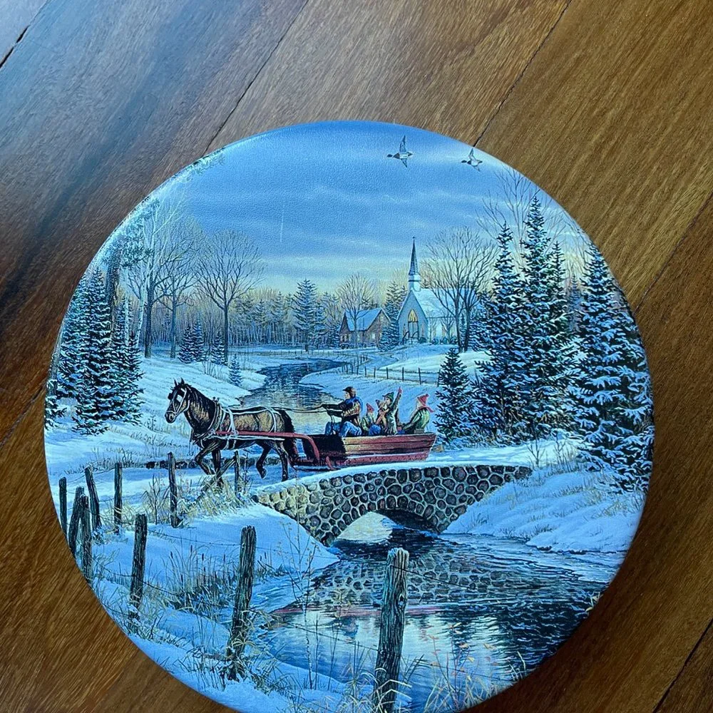 Two (2) Winter / Christmas Tins